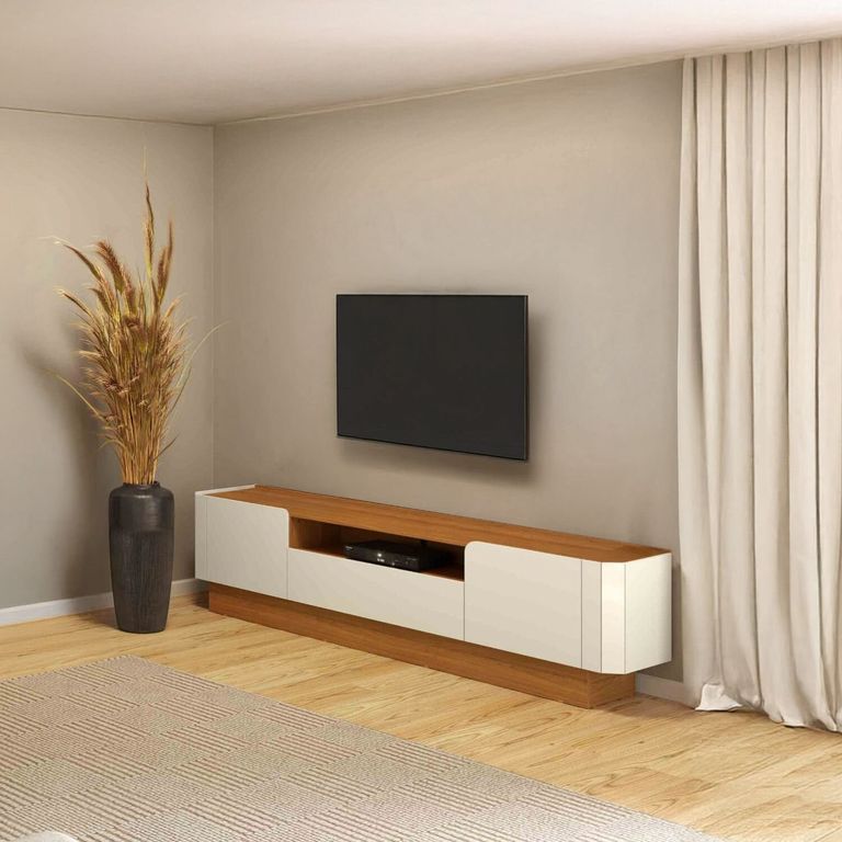 DECOCASA Racks 80 Pulgadas R427 Off White Castaño