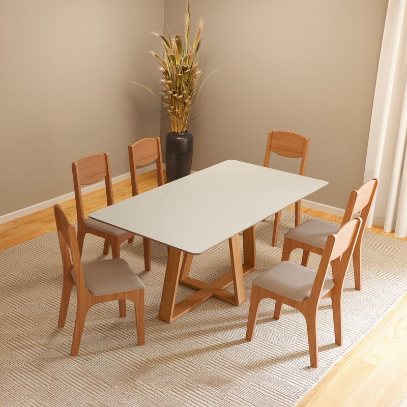 DECOCASA - Juegos De Comedor Tm87 6 Puestos Decocasa