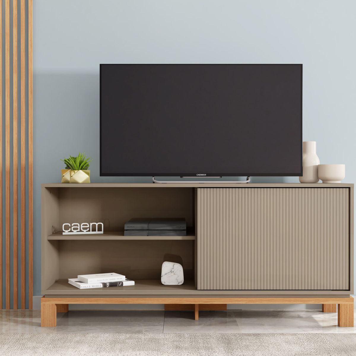 DECOCASA - Rack Mondrian 50 Pulgadas Gris Decocasa