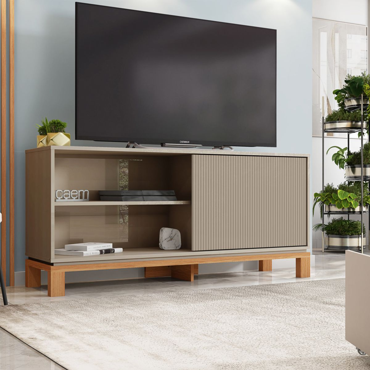 DECOCASA - Rack Mondrian 50 Pulgadas Gris Decocasa