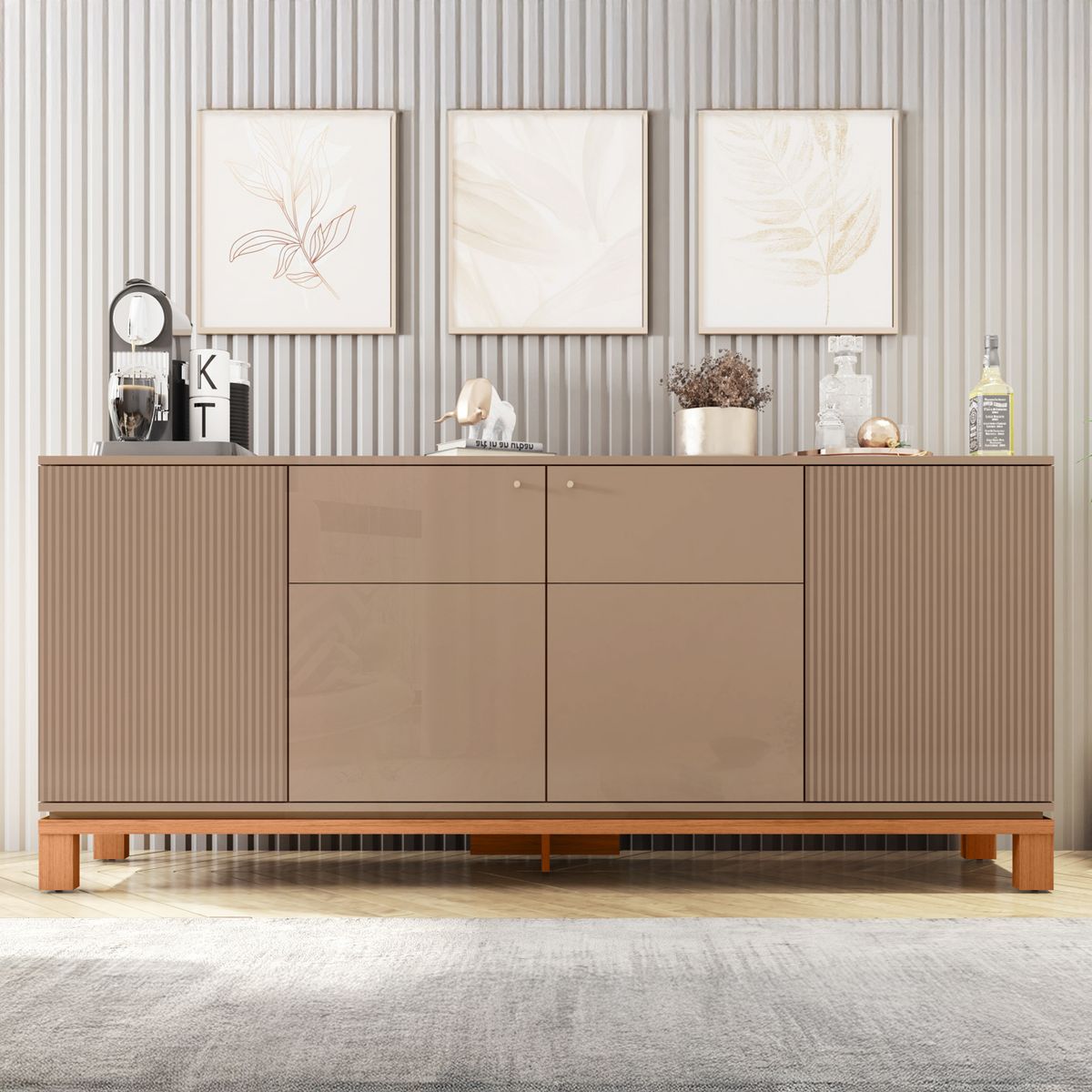 DECOCASA - Buffet Mondrian 180 Cm Gris Cast Decocasa
