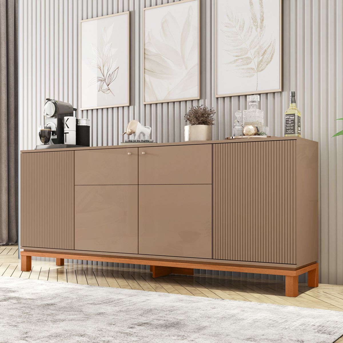 DECOCASA - Buffet Mondrian 180 Cm Gris Cast Decocasa