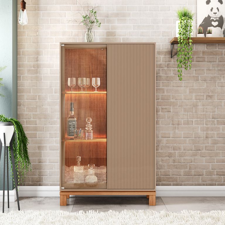 DECOCASA Vitrina Mondrian Gris Cast