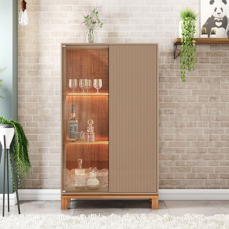 DECOCASA - Vitrina Mondrian Gris Cast Decocasa