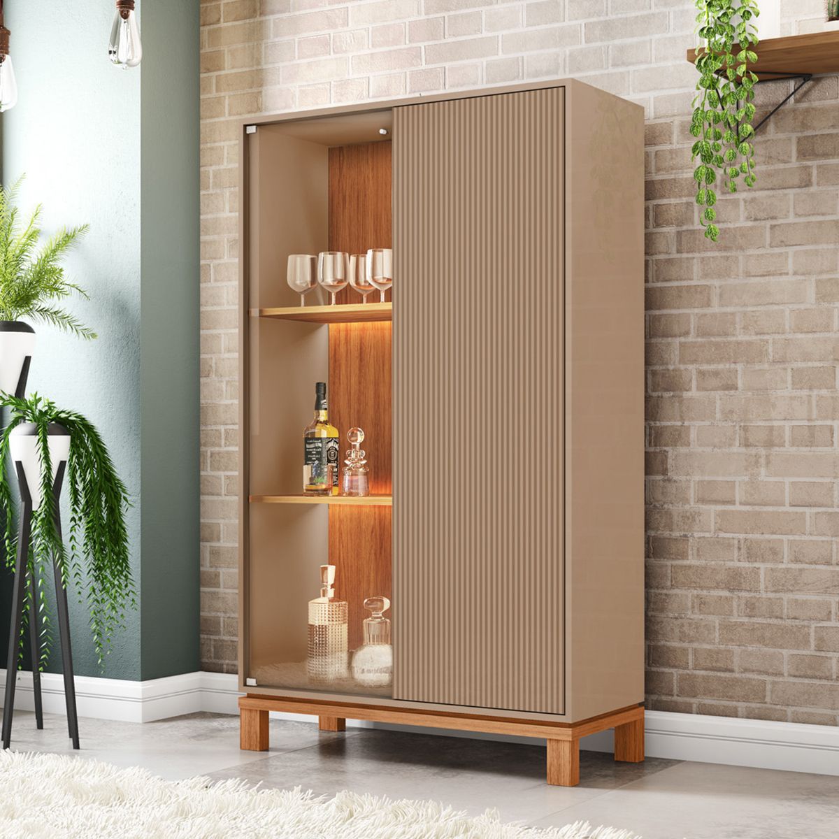 DECOCASA - Vitrina Mondrian Gris Cast Decocasa