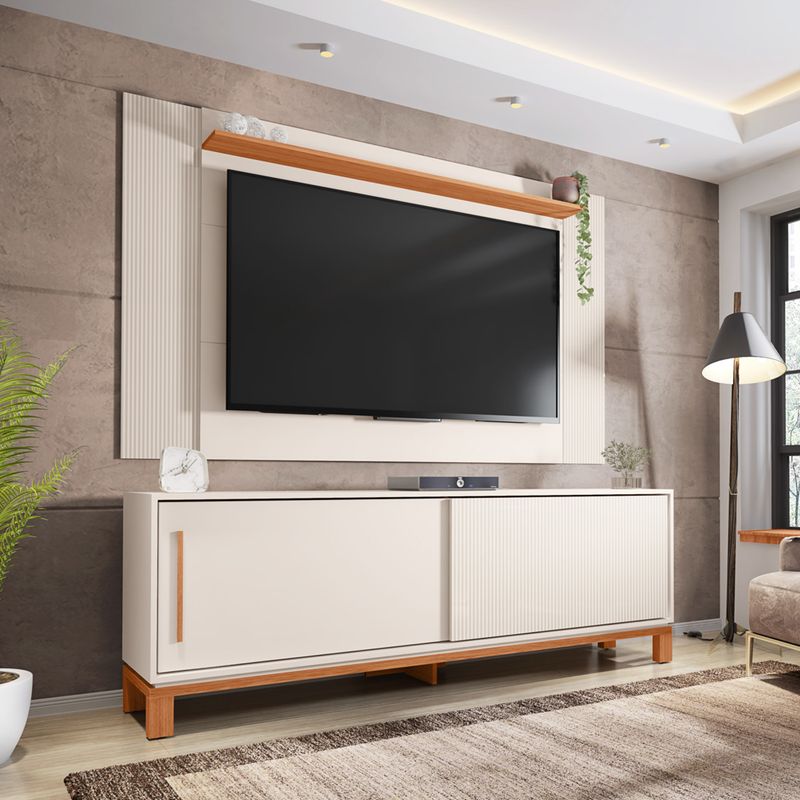 DECOCASA - Panel + Rack 180 Cm + Mondrian Ow Ca Decocasa