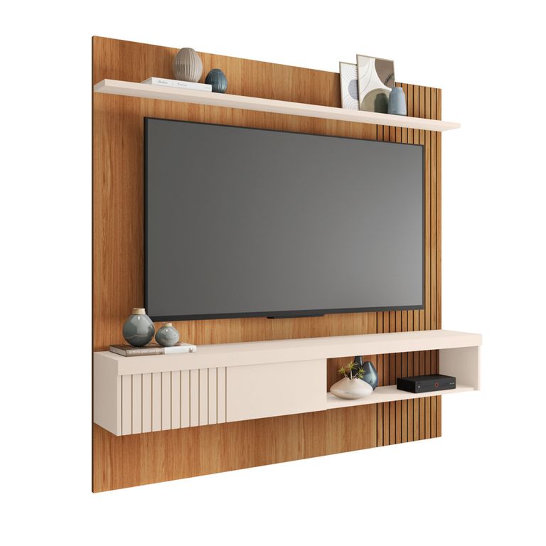 DECOCASA Panel de TV Jade 75 Pulgadas Gris Off White