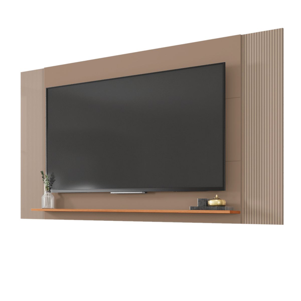 DECOCASA - Panel + Rack 135 Cm + Vi Mondrian Gris C Decocasa
