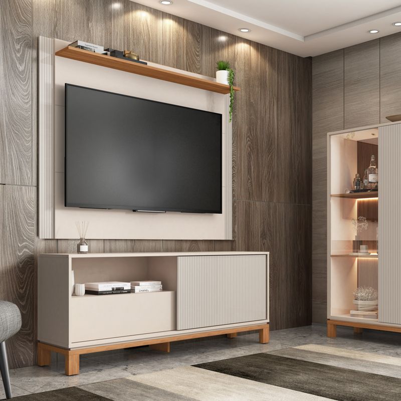 DECOCASA - Panel + Rack 150 Cm + Vit Mondrian Ow Ca Decocasa