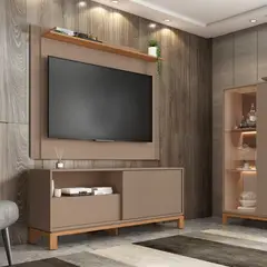 DECOCASA - Panel + Rack 150 Cm + Vi Mondrian Gris