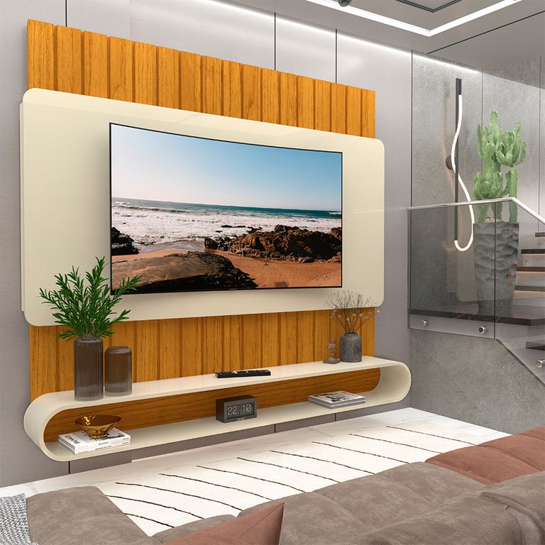 DECOCASA Panel TV Prime 70 Pulgadas Natural Off White