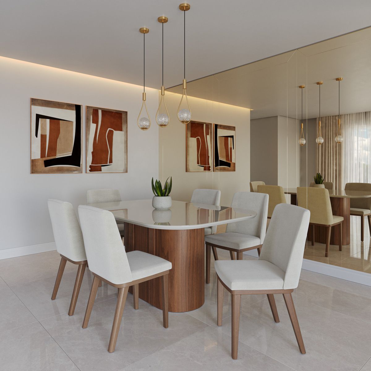 DECOCASA - Juego De Comedor Kalina 6 Puestos Decocasa