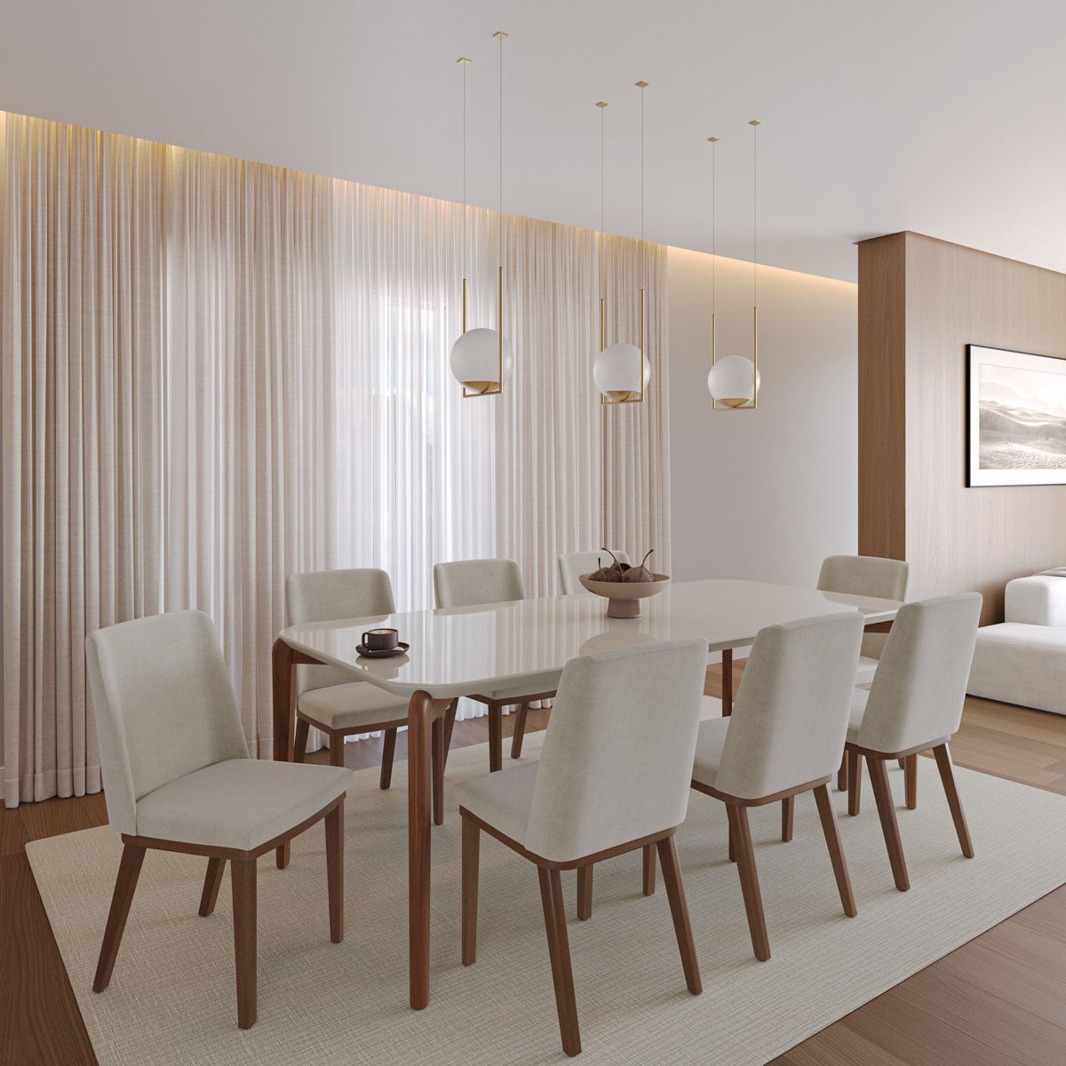 DECOCASA - Juego De Comedor Donatella 6 Puestos Decocasa