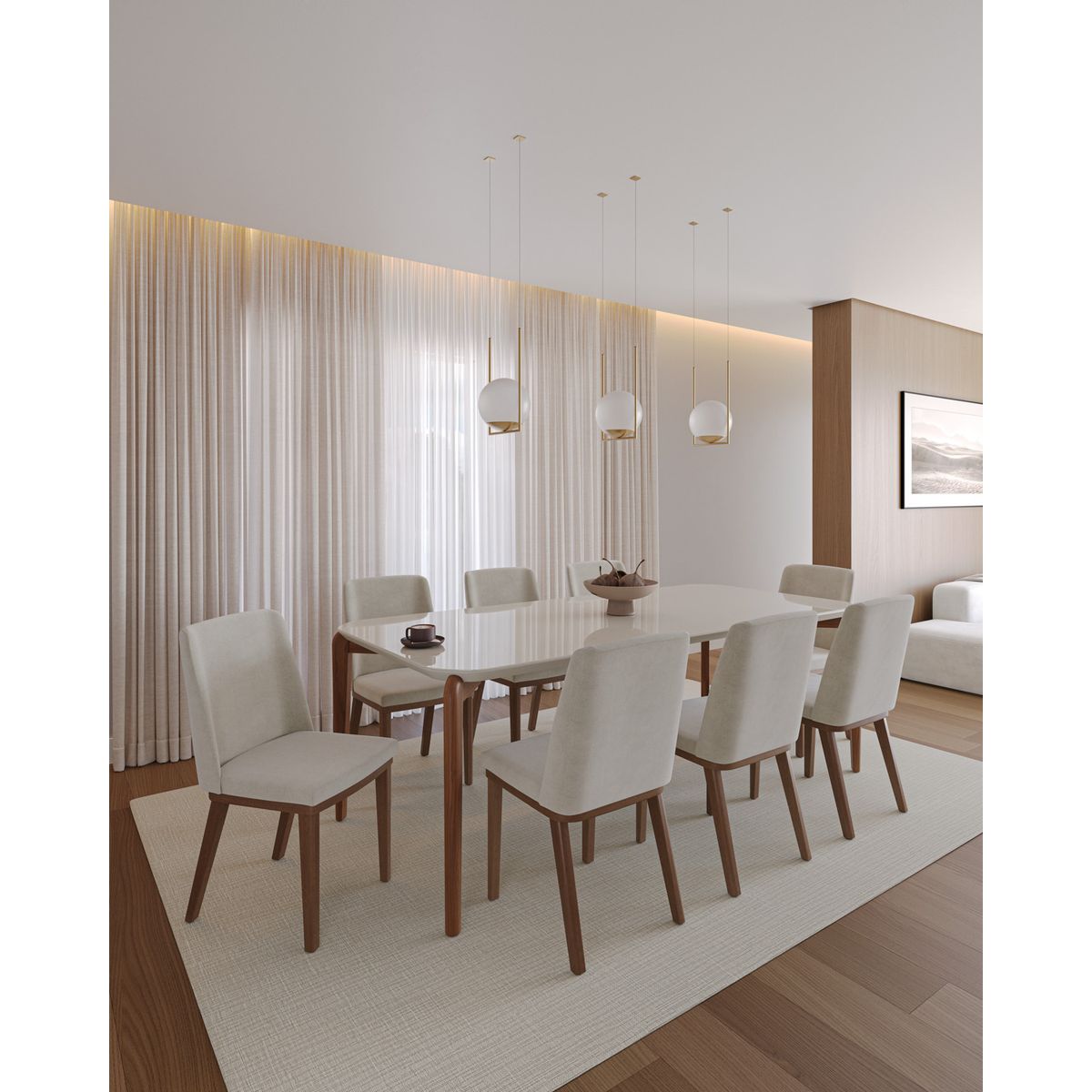 DECOCASA - Juego De Comedor Donatella 6 Puestos Decocasa