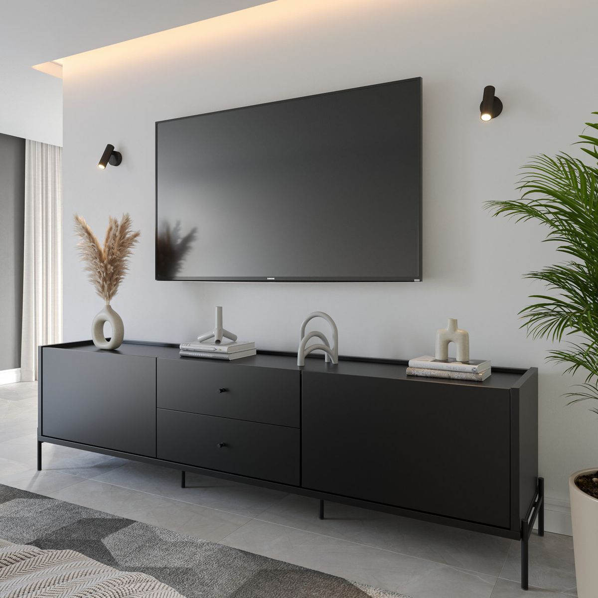  - Rack Jasper 1.8 Negro Decocasa