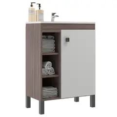 MOBILFRANK - Mueble De Baño 1 Puerta 3 Nichos
