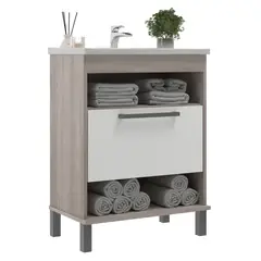 MOBILFRANK - Mueble De Baño 1 Puerta 2 Nichos