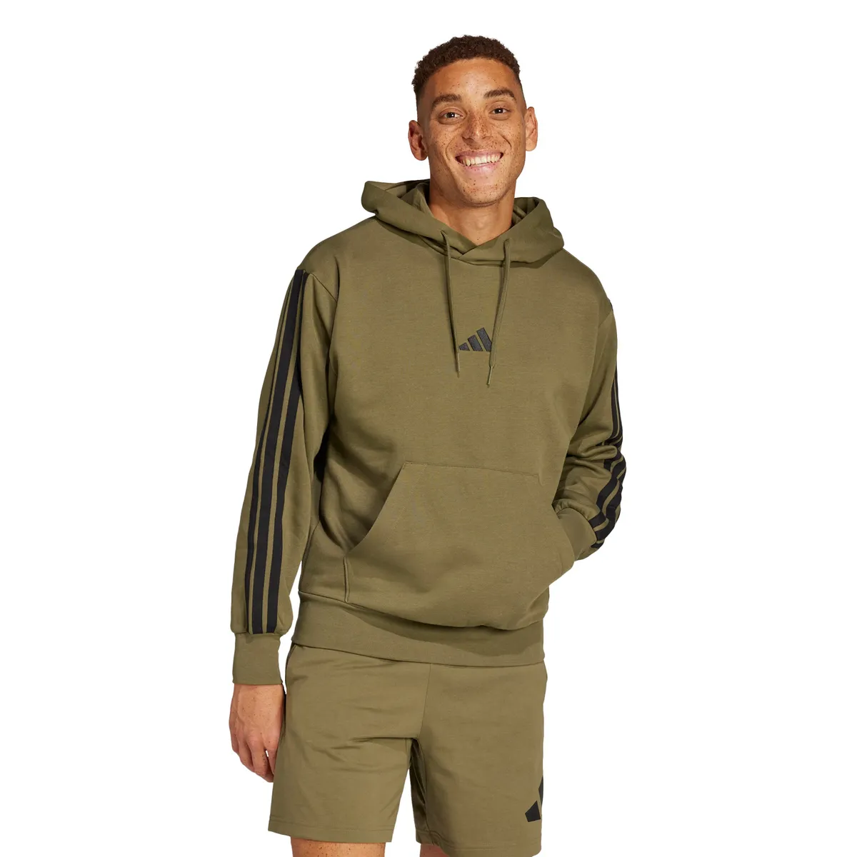 ADIDAS - Polerón Deportivo M 3S Fl Hd Je6297 Hombre Adidas