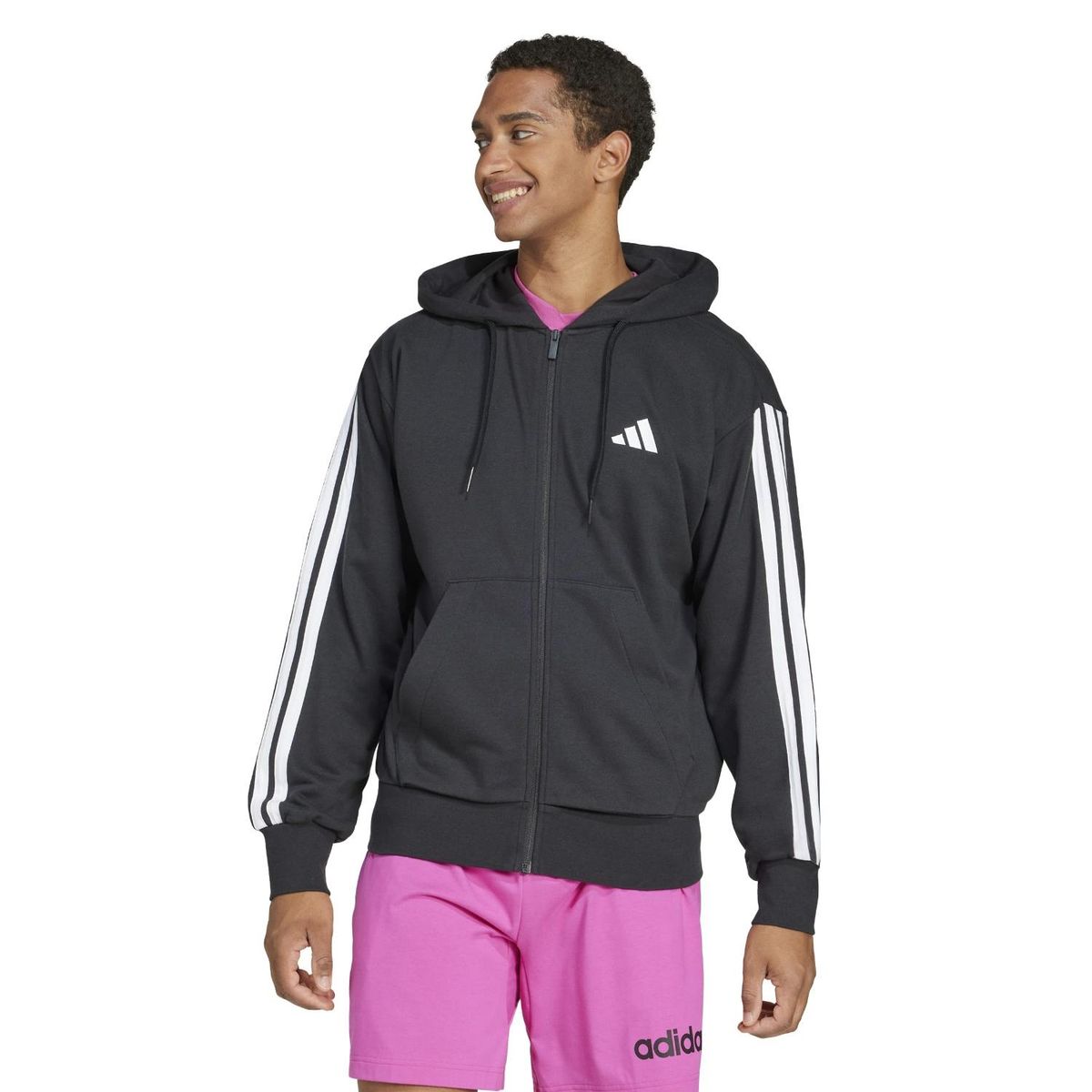 ADIDAS - Polerón Deportivo M 3S Ft Fz Hd Jd1877 Hombre Adidas