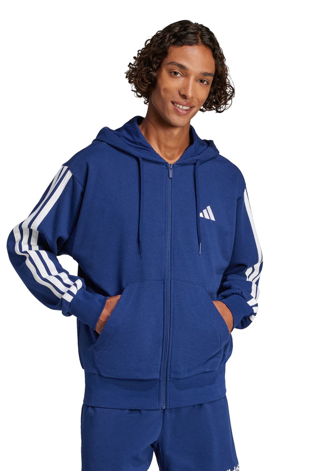 ADIDAS - Polerón Deportivo M 3S Ft Fz Hd Jd1877   Hombre Adidas