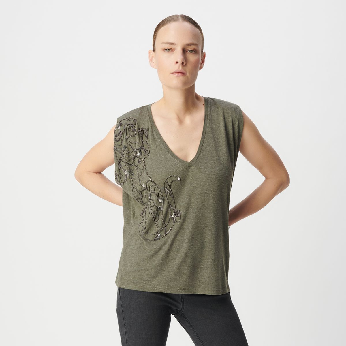 IKKS - Polera Detalle Bordado Mujer IKKS