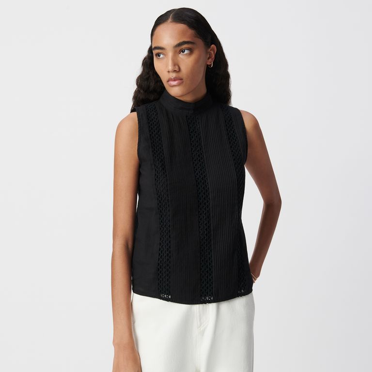 IKKS Blusa Cuello Halter sin Mangas Mujer