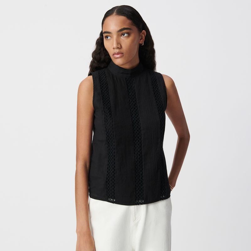 IKKS - Blusa Cuello Halter sin Mangas Mujer IKKS