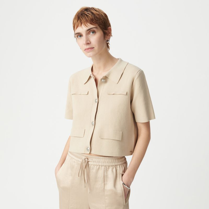 IKKS - Chaqueta Manga Corta Botones Mujer IKKS