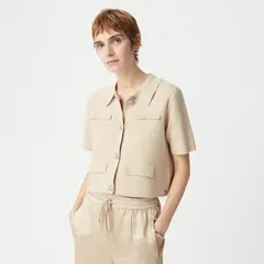 IKKS - Chaqueta Manga Corta Botones Mujer