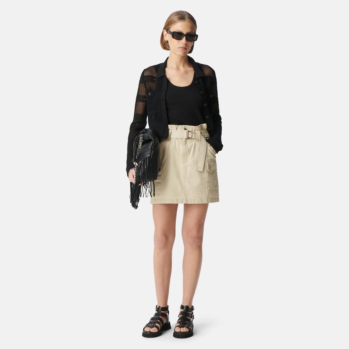 IKKS - Falda Mini Cargo Mujer IKKS
