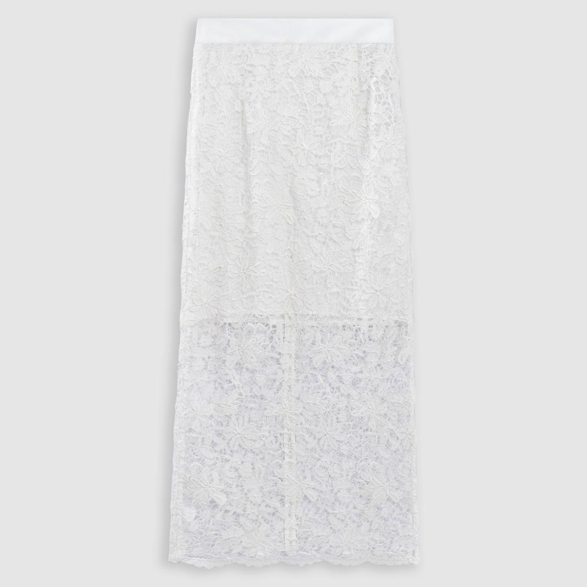 IKKS - Falda Midi Bordada Mujer IKKS