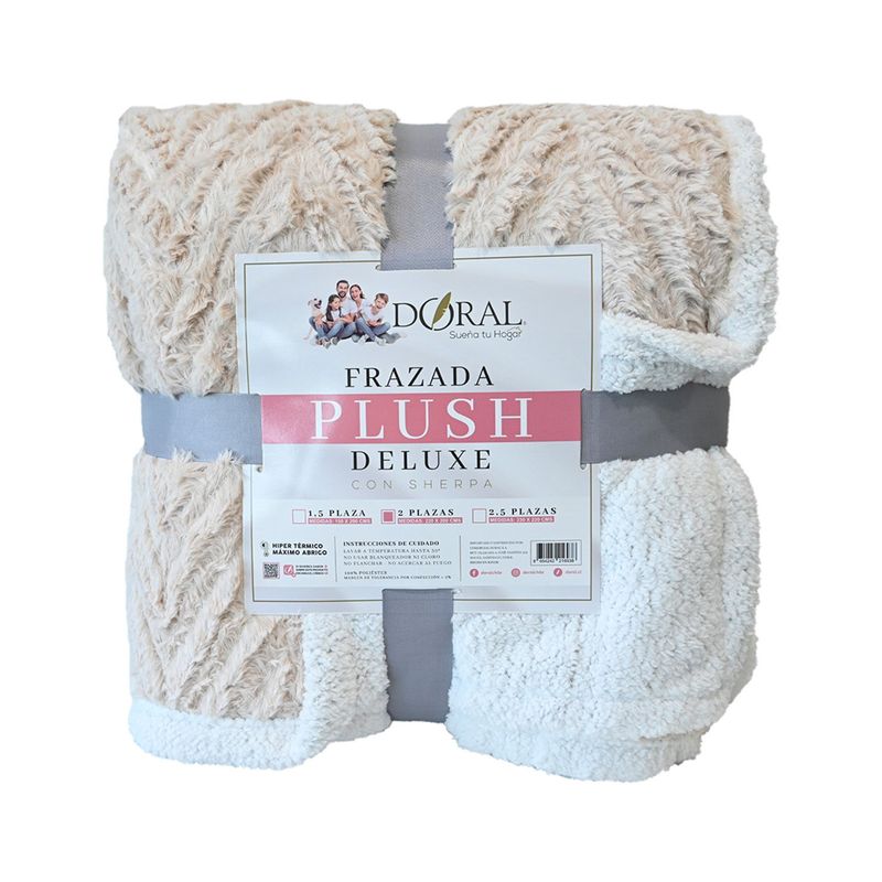 DORAL - Frazada Plush Sherpa Deluxe Doral