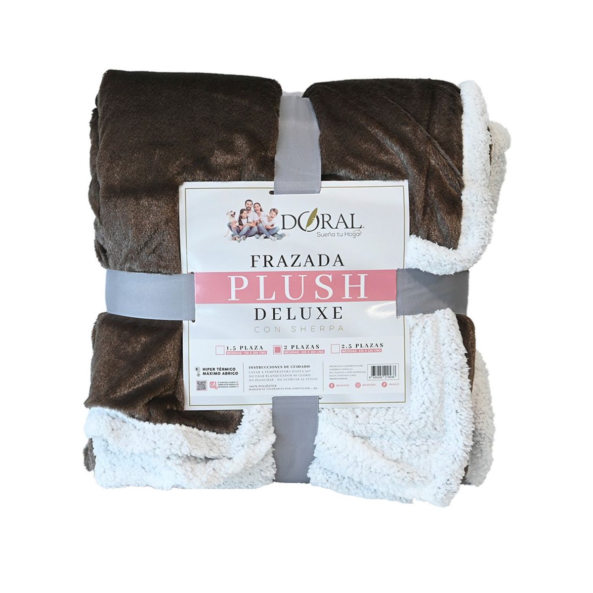 DORAL - Frazada Plush Sherpa 2 Plazas Doral