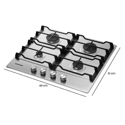 Imagen 2 del producto Encimera a Gas 4 Quemadores Gris