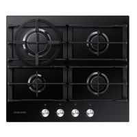 Encimera a Gas 4 Quemadores Negra