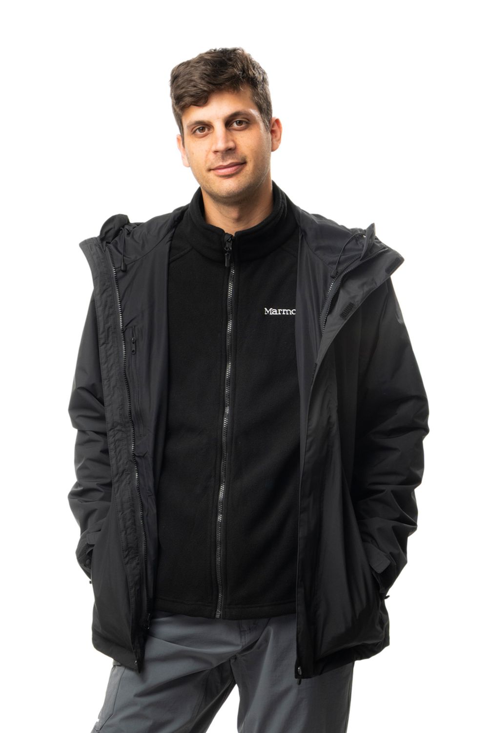 MARMOT - Chaqueta 3 En 1 Campisi Nori Hombre Marmot