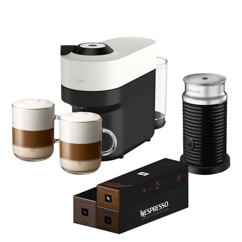 NESPRESSO - Cafeteras con Cápsulas Edición Limitada Vertuo Pop Blanca Nespresso