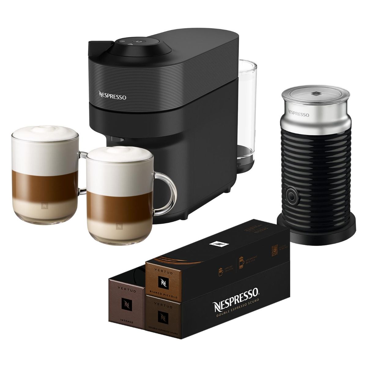 NESPRESSO - Cafeteras con Cápsulas Edición Limitada Vertuo Pop Negra Nespresso