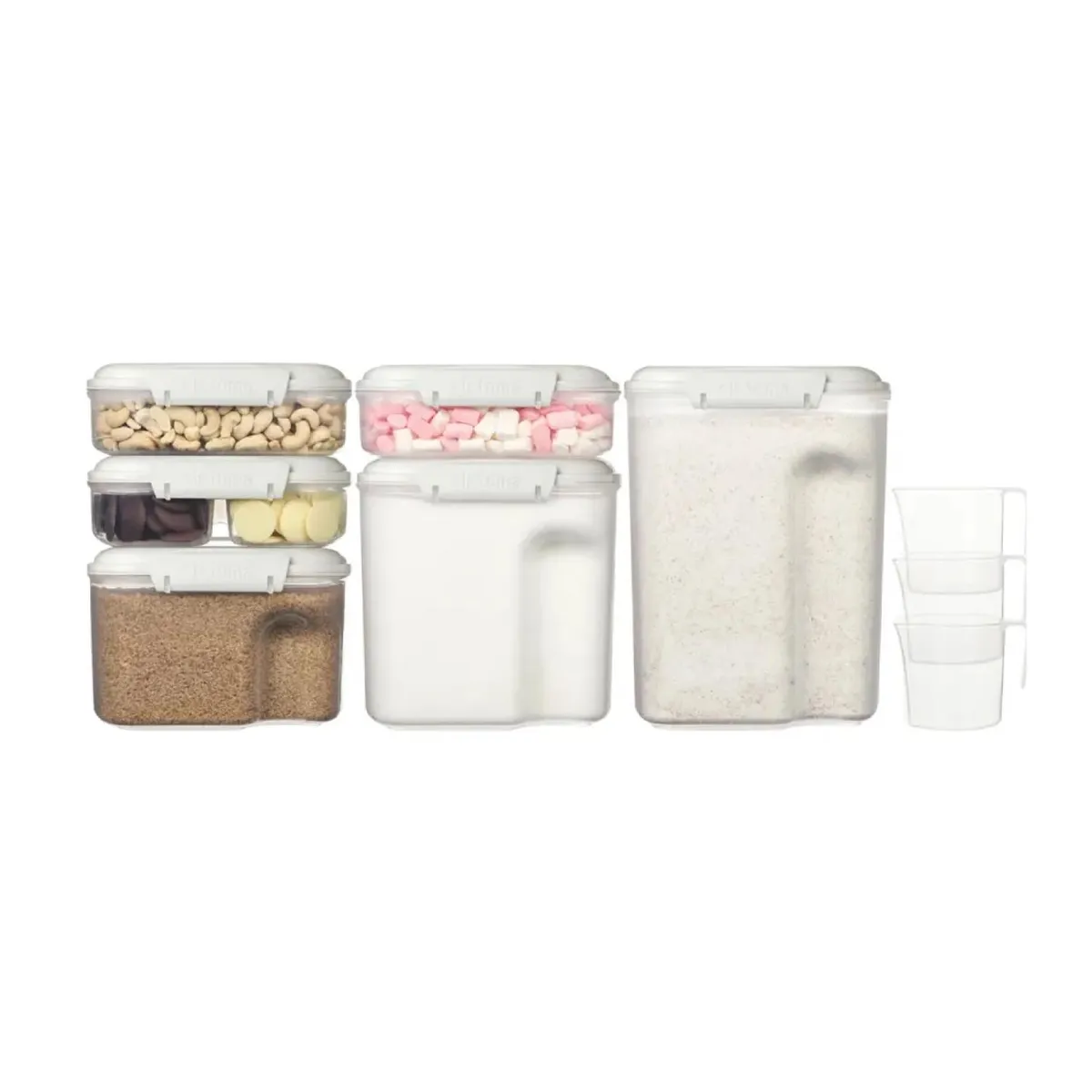 SISTEMA - Set 6 Contenedores Antiderrame + 3 Tazas Bake It Sistema