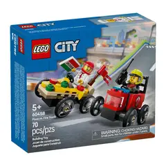 LEGO - Pack De Coches De Carreras Pizza Vs Camión De Bomberos