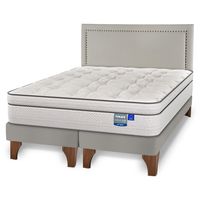 Cama Europea Natural Pocket King + Respaldo