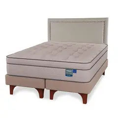 FLEX - Cama Europea Natural Pocket Super King + Respaldo