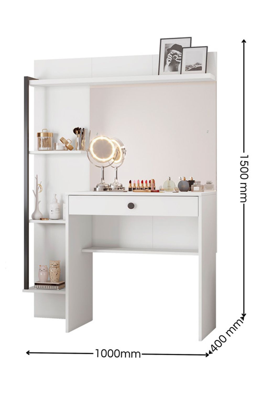 DI PORETTI - Tocador Encanto 1 Cajón Blanco Di Poretti