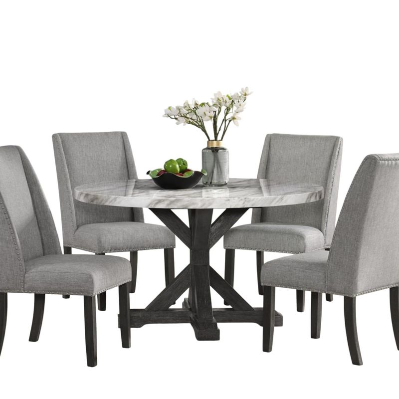 DANIELS - Juego De Comedor Redondo Rodeo 4 Sillas Daniels