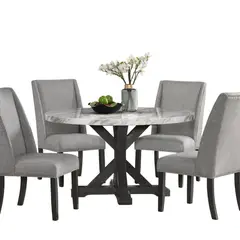 DANIELS - Juego De Comedor Redondo Rodeo 4 Sillas