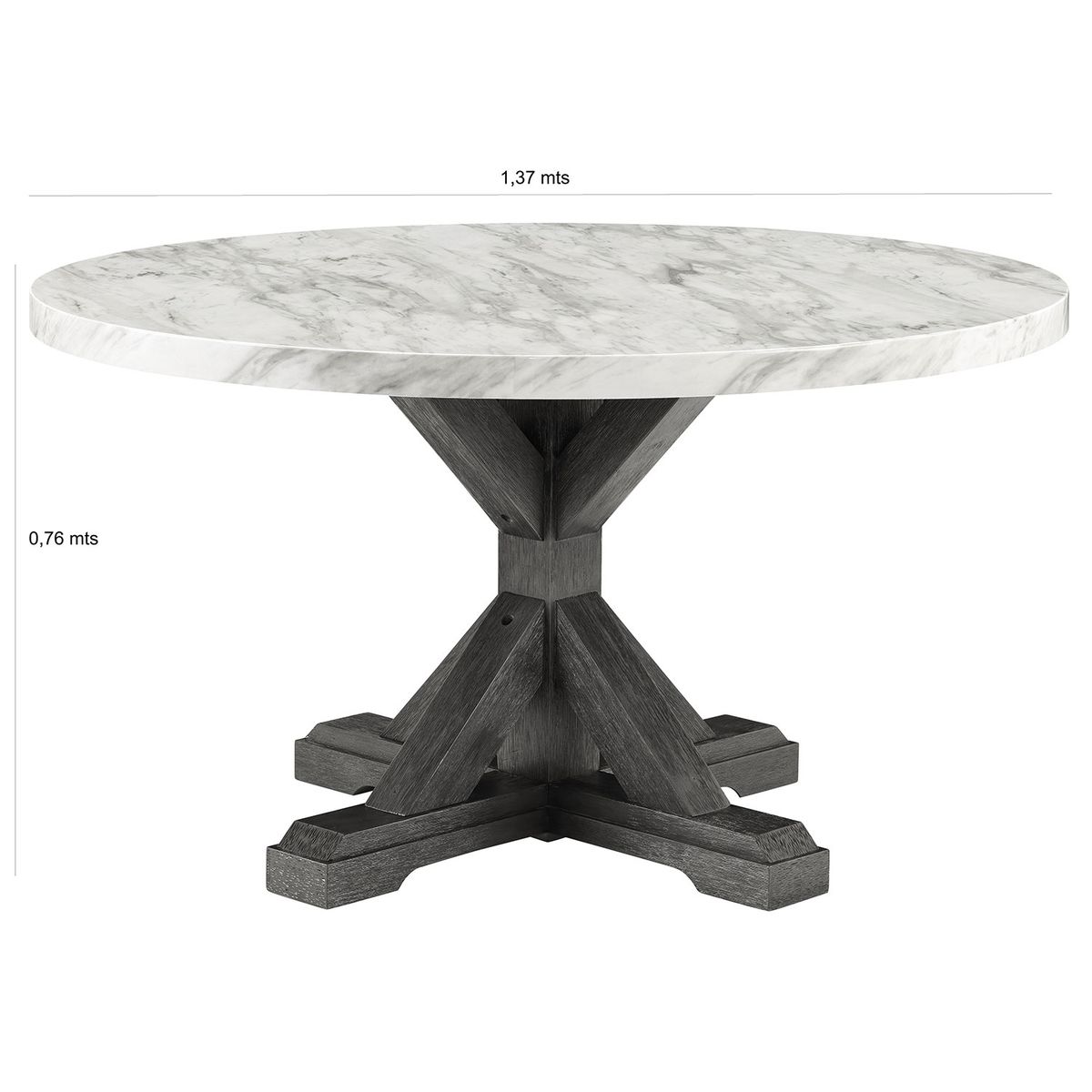 DANIELS - Juego De Comedor Red Rodeo Marmoleado Mesa/4 Sillas