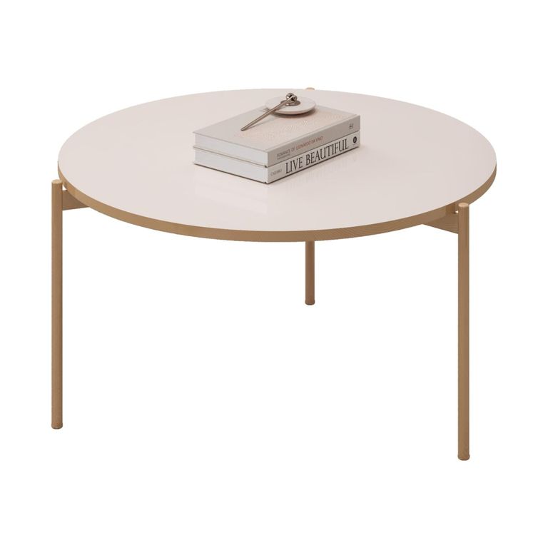 VEKKAHOME Mesa De Centro Bela Beige
