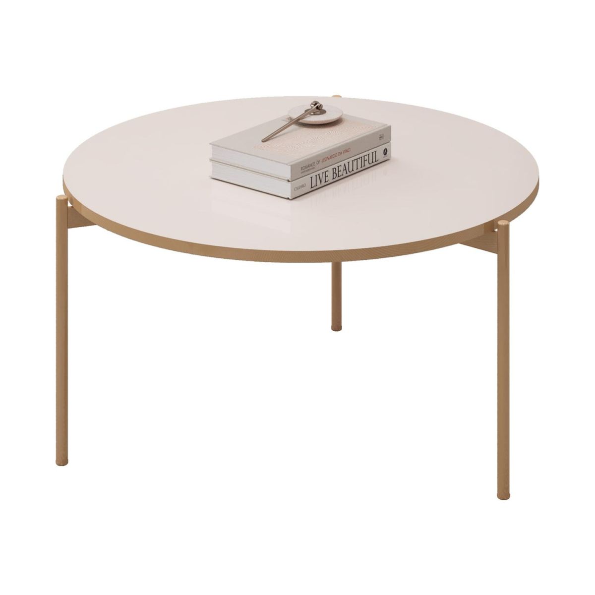 VEKKAHOME - Mesa De Centro Bela Beige Vekkahome