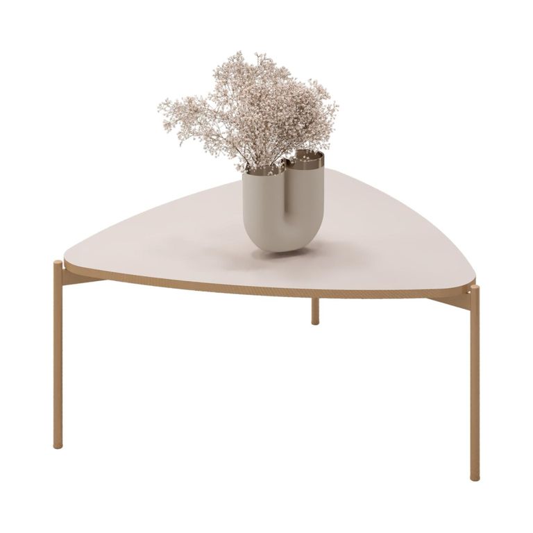 VEKKAHOME Mesa De Centro Isa Beige
