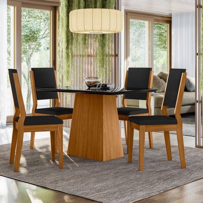 Imagen 2 del producto Comedor Barbi Carol Dark 4 Sillas